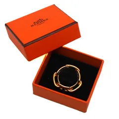 エルメス　シェーヌダンクル　スカーフリング　GP　ゴールド　真鍮