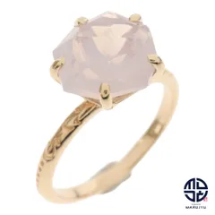 agete アガット K10YG 10金イエローゴールド クォーツ リング 指輪 ジュエリー アクセサリー ブランド 約10号