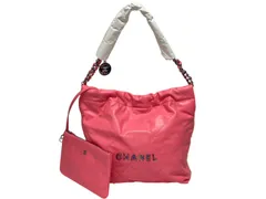 新品未使用 CHANEL シャネル CHANEL 22 スモール ハンドバッグ AS3260 ランダム番台 ココマーク シャイニーカーフスキン ピンク 中古 4b011318