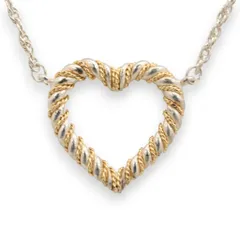 ティファニー ツイストハート ネックレス コンビ SV925 K18 Bランク ti8725gg