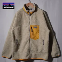 パタゴニア Patagonia クラシック レトロX フリース ジャケット 2XL ベージュ イエロー シルバー ラグラン ロゴ刺繍 XXL ラグラン テック系 オーバーサイズ ビッグシルエット ストリート アメカジ Y2K 古着 H723
