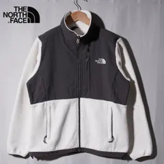 ノースフェイス THE NORTH FACE フリース ジャケット M ホワイト グレー ロゴ刺繍 テック系 90s 風 オーバーサイズ ストリート アメカジ Y2K 古着 L720