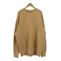 カーハート carhartt トレーナー スウェット オーバーサイズ ロゴ刺繍 リブネック L ベージュ