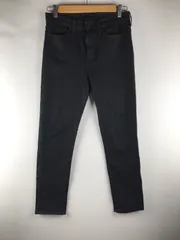 UNIQLO ハイライズシガレットジーンズ レディース 26 ブラック 4071202601060055