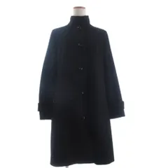 レリアン Leilian 美品 カシミヤ コート ロング丈 長袖 総裏 ハイネック 黒 ブラック 11
