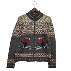 【中古品】RALPH LAUREN ラルフローレン SKI NORDIC ZIP UP KNIT SWEATER ノルディック柄 ジップ アップ ニット スウェット 【146-250730-rk-05-izu】