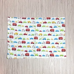 ランチョンマット 25×35 車柄 男の子 ネームタグ付き ２枚仕立て ☆ ハンドメイド 入園入学