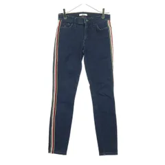 TOMMY HILFIGER トミーヒルフィガー サイドライン デニムパンツ 0 ブルー レディース 古着