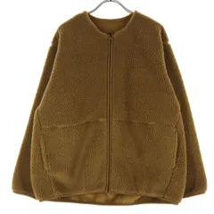 美品 MUJI 無印良品 長袖 ボア フリースジャケット L ブラウン レディース 古着