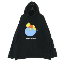 TOKYO DISNEY RESORT 東京ディズニーリゾート 長袖 スウェットパーカー L ブラック くまのプーさん メンズ 古着