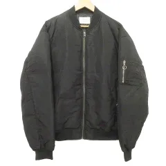 アーバンリサーチ サニーレーベル URBAN RESEARCH Sonny Label 美品 FELLEX 中綿 MA-1 ブルゾン ミリタリー ジャケット L 黒 ブラック