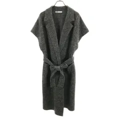 美品 ZARA ザラ ウール 半袖 ニットコート S グレー レディース 古着