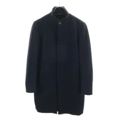 theory セオリー ウールブレンド スタンドカラー コート XS ネイビー メンズ 古着