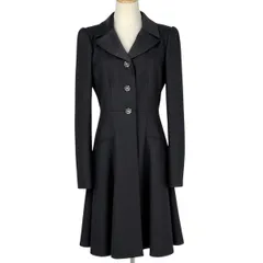 シャネル CHANEL ココマークボタン ロングコート 08A ビジュー コート その他コート ウール カシミヤ ブラック レディース 【中古】