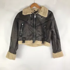 ZARA ダブルフェイスショートジャケット レディース S ブラウン 3092202601070023