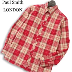 Paul Smith LONDON ポールスミス ロンドン 通年 イタリア製生地★ 長袖 チェック ボタンダウン シャツ Sz.L メンズ 日本製