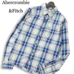 Abercrombie&Fitch アバクロンビー＆フィッチ 秋冬 トナカイ刺繍★ 長袖 チェック フランネル シャツ Sz.M メンズ