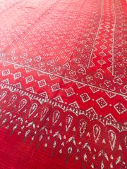 インド布ラグ ムンバイ現地購入 幾何学模様 レッド インド布ラグ ムンバイ現地購入 幾何学模様 レッド - メルカリ