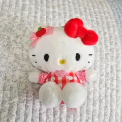 Sanrio Apple Music カフェ HELLO KITTY ハローキティ マスコット ぬいぐるみ レッド キーホルダー