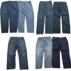 古着卸 まとめ売り カーハート Carhartt デニム パンツ 7枚セット (メンズ 40 /42 /50 ) テーパード FRシリーズ 中古 古着 ND3333