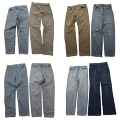 古着卸 USA製 リーバイス デニム パンツ 8枚セット (メンズ 38 /36 /34 ) 501 540 550 501 ベージュ インディゴブルー 中古 古着 ND3403
