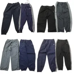 古着卸 まとめ売り アディダス adidas ウインドブレーカー パンツ 8枚セット (メンズ XL ) パフォーマンスロゴ 90’s 中古 古着 ND3472