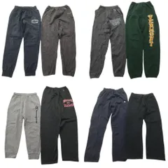古着卸 まとめ売り チャンピオン スウェット パンツ 8枚セット (メンズ S /M ) カレッジ風 ジョガーパンツ グレー 中古 古着 ND3469