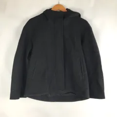 GU コージーメルトンショートフーディコート レディース L ブラック 3092202601070031