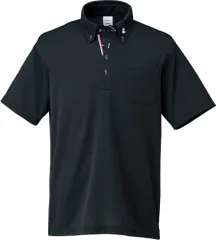 コンバース CONVERSE バスケット ボタンダウンシャツ メンズ ポロシャツ 半袖 シャツ 移動着 チーム ウェア バスケットウェア バスケ バスケットボール スポーツ 部活 男性  CB221402 1900 ブラック