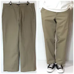 美品 USA製 00s DOCKERS ドッカーズ コットン ノータック チノパン W36L29 ベージュ スラックス トラウザーズ メンズ パンツ ボトムス ワイドストレート 2001年10月アメリカ製 超ゴールデンサイズ 神サイズ p25123426