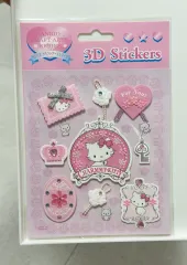 ハローキティ レトロチャーミーキティ 3Dステッカー レトロキティ文具 チャーミーキティ レトロキティステッカー