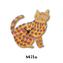 新品 松尾ミユキ ダイカット クロック Momo 猫 ねこ ネコ キャット