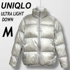UNIQLO ユニクロ メンズ ウルトラライトダウンボリュームジャケット M 軽量 311-422225 ライトグレー系 (A014)★