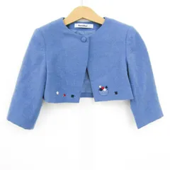ファミリア ノーカラージャケット アウター ボレロ フォーマル キッズ 女の子用 110サイズ ブルー Familiar 【中古】