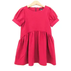 べべ ワンピース トップス 半袖 フレア キッズ 女の子用 110サイズ ピンク BeBe 【中古】