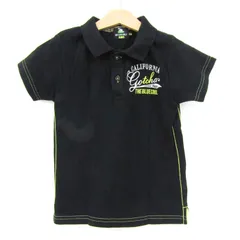 ガッチャゴルフ ポロシャツ トップス 半袖 コットン ゴルフウエア キッズ 男の子用 110サイズ ブラック GOTCHAGOLF 【中古】