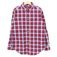 ラルフローレン 長袖シャツ トップス チェック柄 ボタンダウン キッズ 男の子用 M(10-12)サイズ 赤×青×白 RALPH LAUREN 【中古】