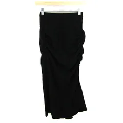 リエンダ ロングスカート ボトムス ギャザー アシンメトリー レディース Mサイズ ブラック rienda 【中古】