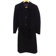 ヘルノ ステンカラーコート アウター ロングコート シルク100% イタリア製 レディース 46サイズ ブラック Herno 【中古】