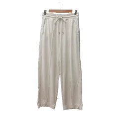 ニコアンド Niko and.. ワイドパンツ フリース ウエストマーク L 白 オフホワイト /MS