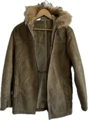 Z1715 【美品】MICHEL KLEN hommeミッシェルクランオム　ムートンコート　ジャケット　ファー　ブラウン　メンズ　46サイズ