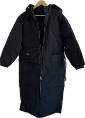 Z1715 【美品】DAL1913  ロングダウンコート　アウター　ブラック　レディース　Sサイズ