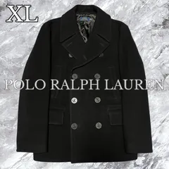 極美品 大きいサイズ POLO RALPH LAUREN ポロラルフローレン ピーコート Pコート ダブルブレスト ウール ブラック 黒色 サイズXL