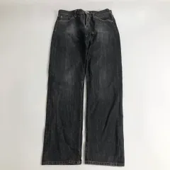 UNIQLO ブラック ウォッシュ デニム ズボン 28