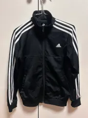 アディダス ブラック ジップアップ ジャケット 150