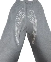 フリルプリンティング グレー トレーナー ズボン