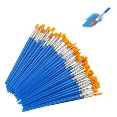 Nail Art, DIY, Watercolor Painting, Plastic Models, Acrylic Painting, Oil Painting, Stationery, Painting, Nylon Bristles, Student, Large Capacity, Beginner, Art Supplies Brushes, Watercolor Brushes, Paint Brushes, Flat Brushes, 100-Piece Set, GOODCHI