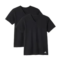 [アディダス] インナートップス ＶネックＴシャツ ２枚組 メンズ ブラック M [ブラック] [M]