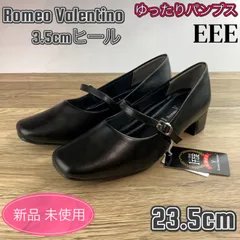 パンプス 黒 ブラック 23.5cm 就活  オフィス ローヒール ストラップ