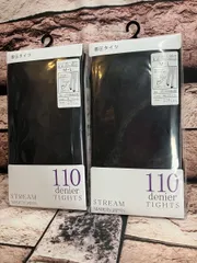 送料無料！２足組【日本製】抗菌防臭&静電気防止加工！110デニール婦人ゾッキ着圧タイツ(黒)